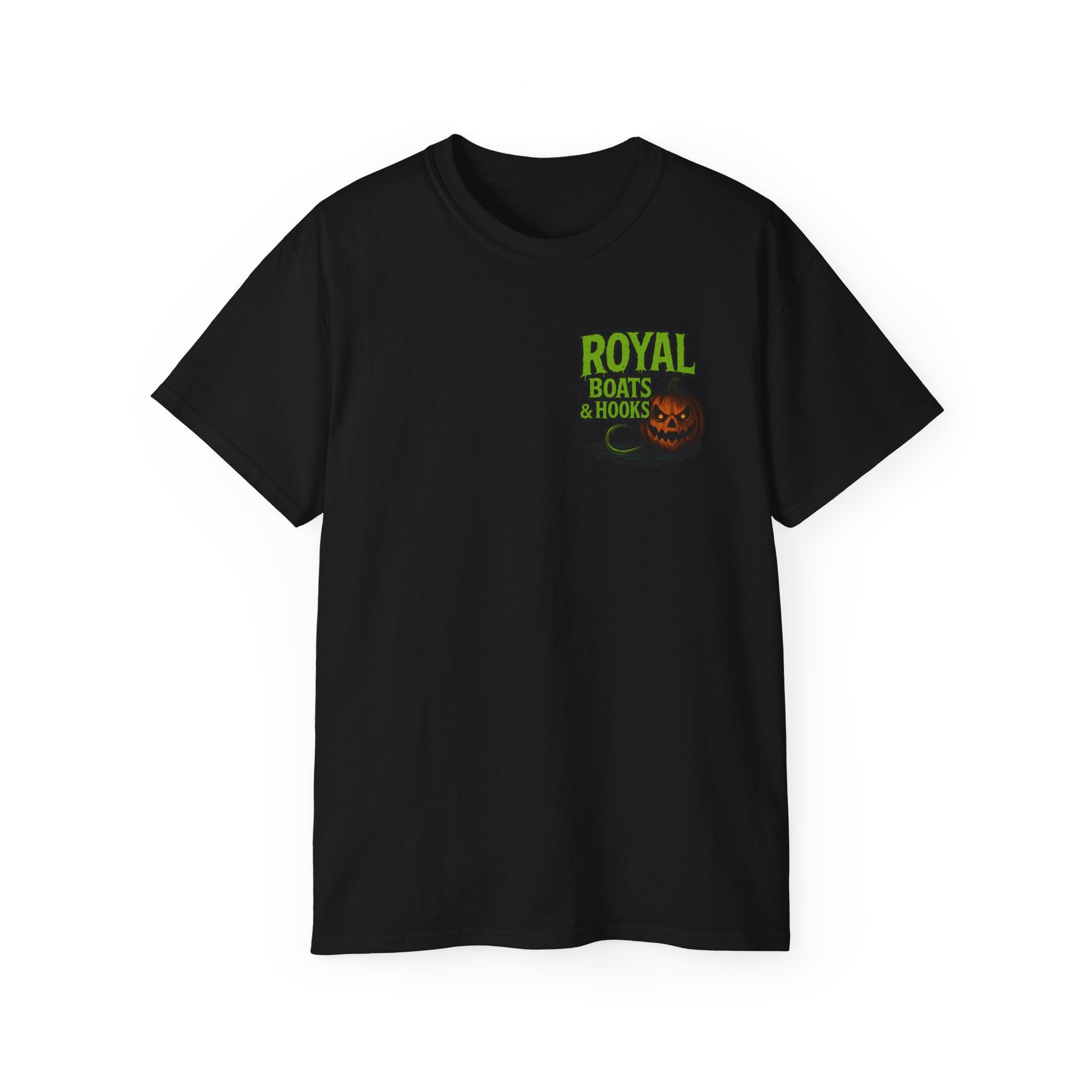 Halloween Special T-Shirt Featuring BOATS and HOOKS Gift for Anglers, Summer Apparel, Outdoor Activity Shirt, Casual Fishing Wear