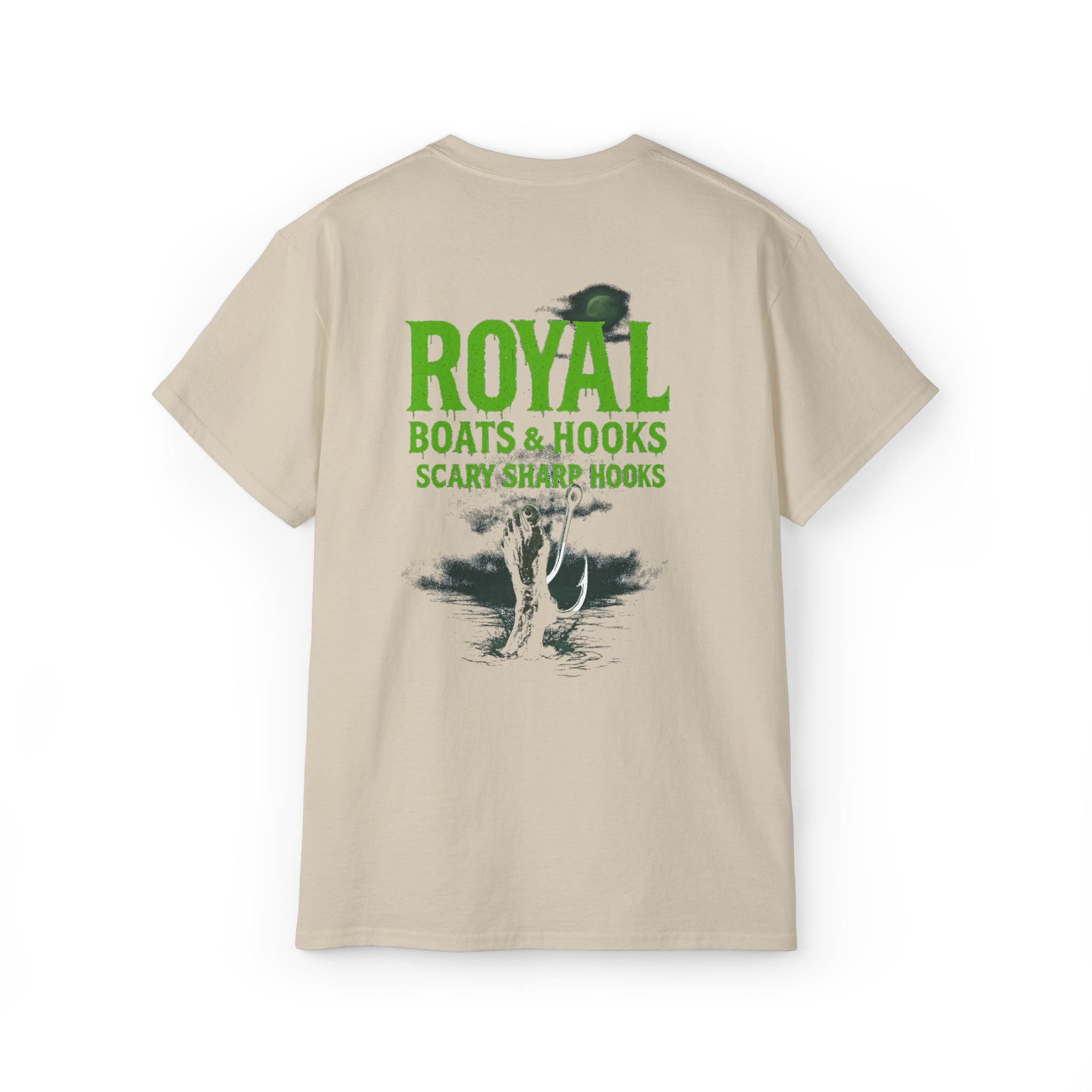 Halloween Foot T-Shirt Featuring BOATS and HOOKS Gift for Anglers, Summer Apparel, Outdoor Activity Shirt, Casual Fishing Wear