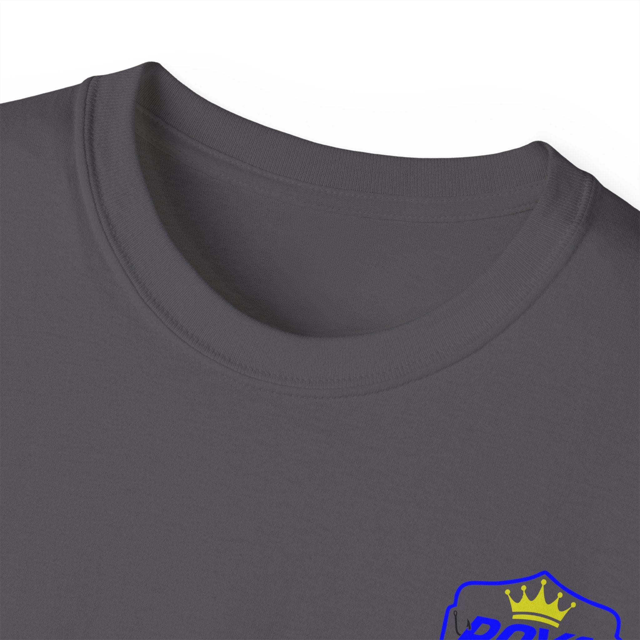 Blue Lettering Tee BOATS and HOOKS Gift for Anglers, Summer Apparel, Outdoor Activity Shirt, Casual Fishing Wear