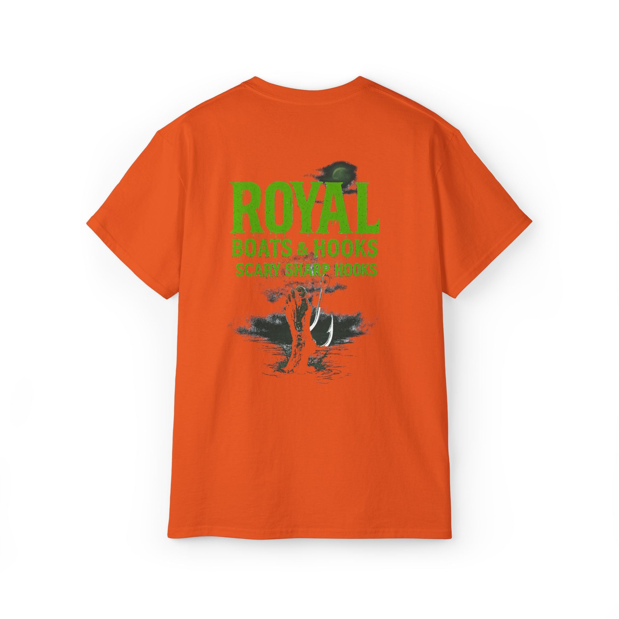 Halloween Foot T-Shirt Featuring BOATS and HOOKS Gift for Anglers, Summer Apparel, Outdoor Activity Shirt, Casual Fishing Wear