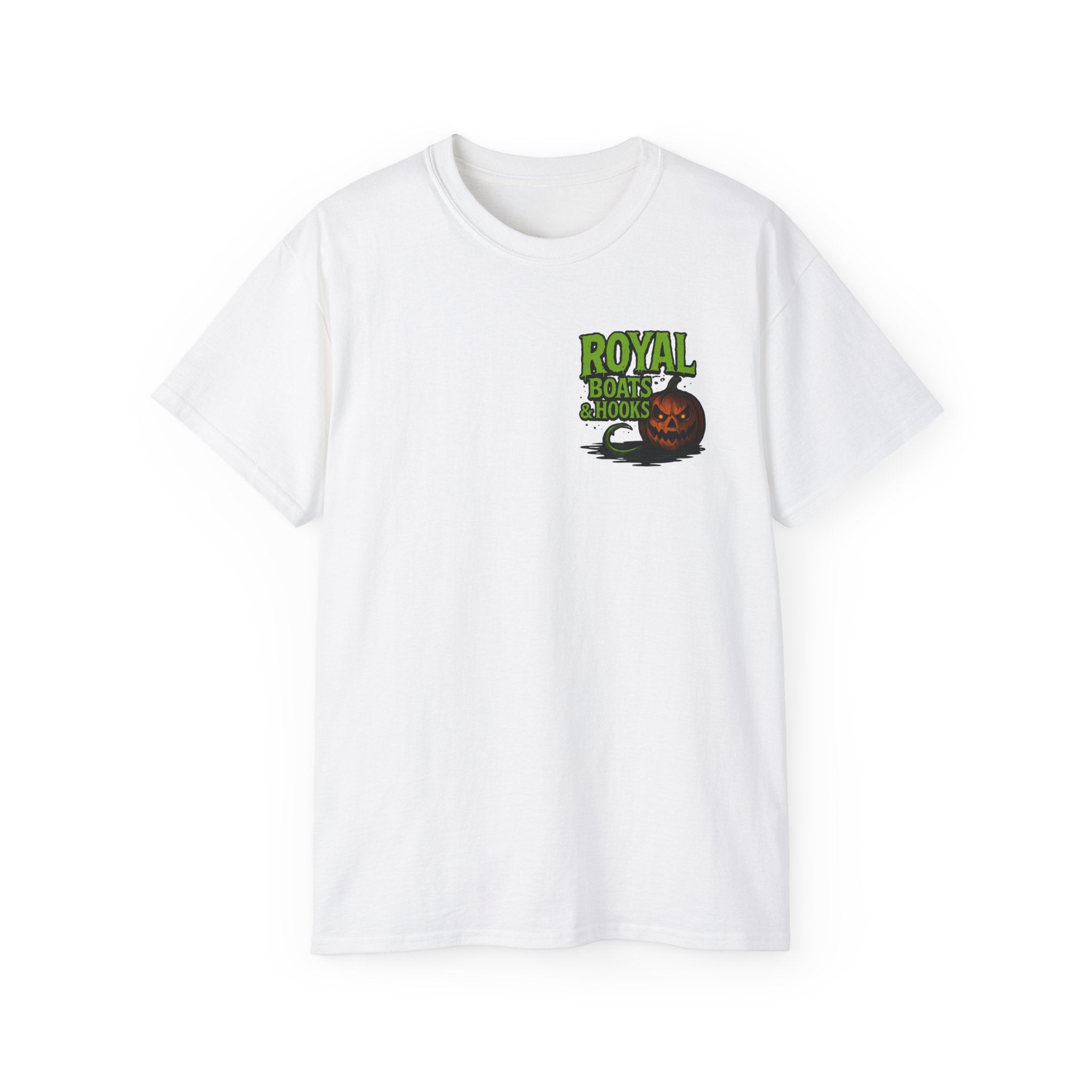 Halloween Special T-Shirt Featuring BOATS and HOOKS Gift for Anglers, Summer Apparel, Outdoor Activity Shirt, Casual Fishing Wear