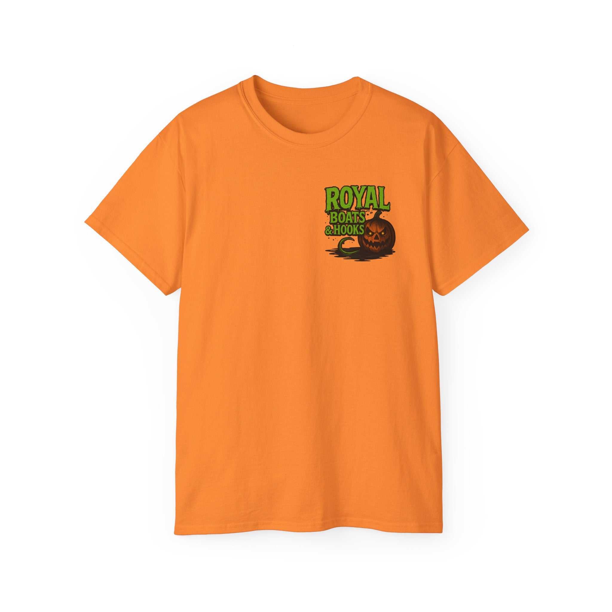 Halloween Special T-Shirt Featuring BOATS and HOOKS Gift for Anglers, Summer Apparel, Outdoor Activity Shirt, Casual Fishing Wear