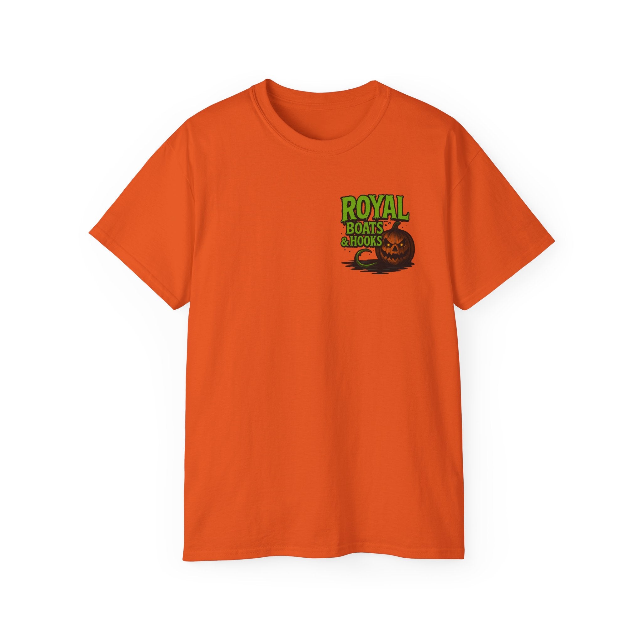 Halloween Special T-Shirt Featuring BOATS and HOOKS Gift for Anglers, Summer Apparel, Outdoor Activity Shirt, Casual Fishing Wear