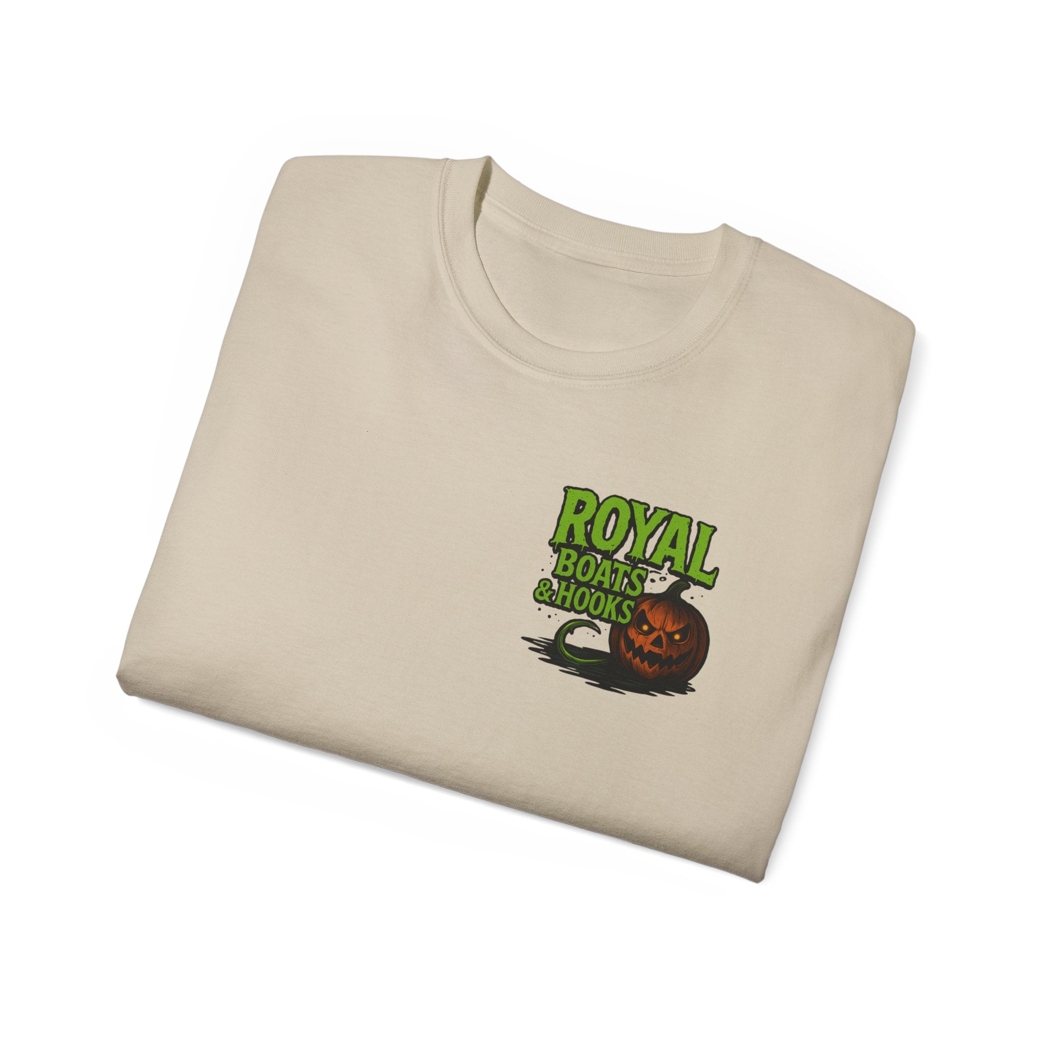 Halloween Special T-Shirt Featuring BOATS and HOOKS Gift for Anglers, Summer Apparel, Outdoor Activity Shirt, Casual Fishing Wear