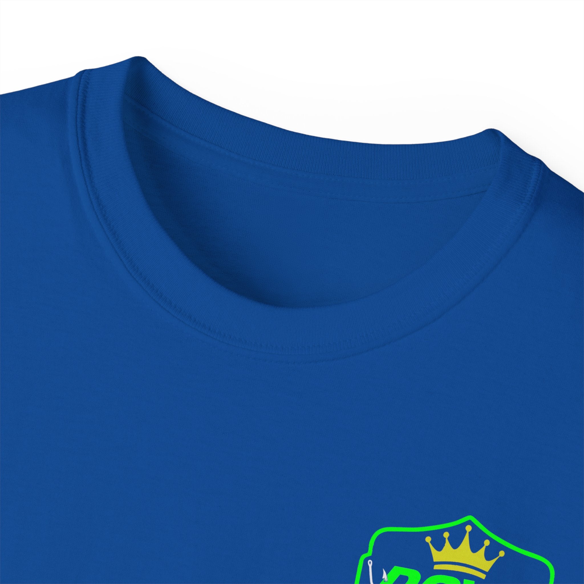 Blue Lettering Tee BOATS and HOOKS Gift for Anglers, Summer Apparel, Outdoor Activity Shirt, Casual Fishing Wear