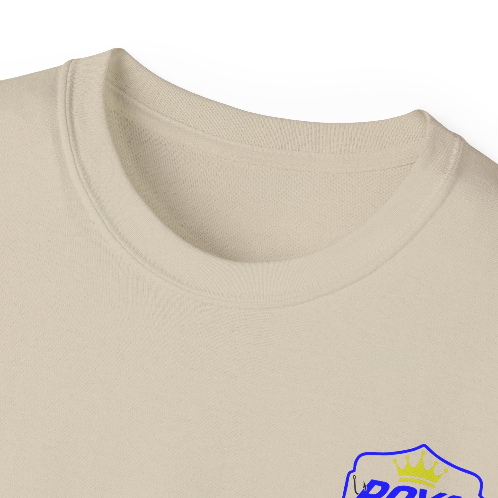 Blue Lettering Tee BOATS and HOOKS Gift for Anglers, Summer Apparel, Outdoor Activity Shirt, Casual Fishing Wear