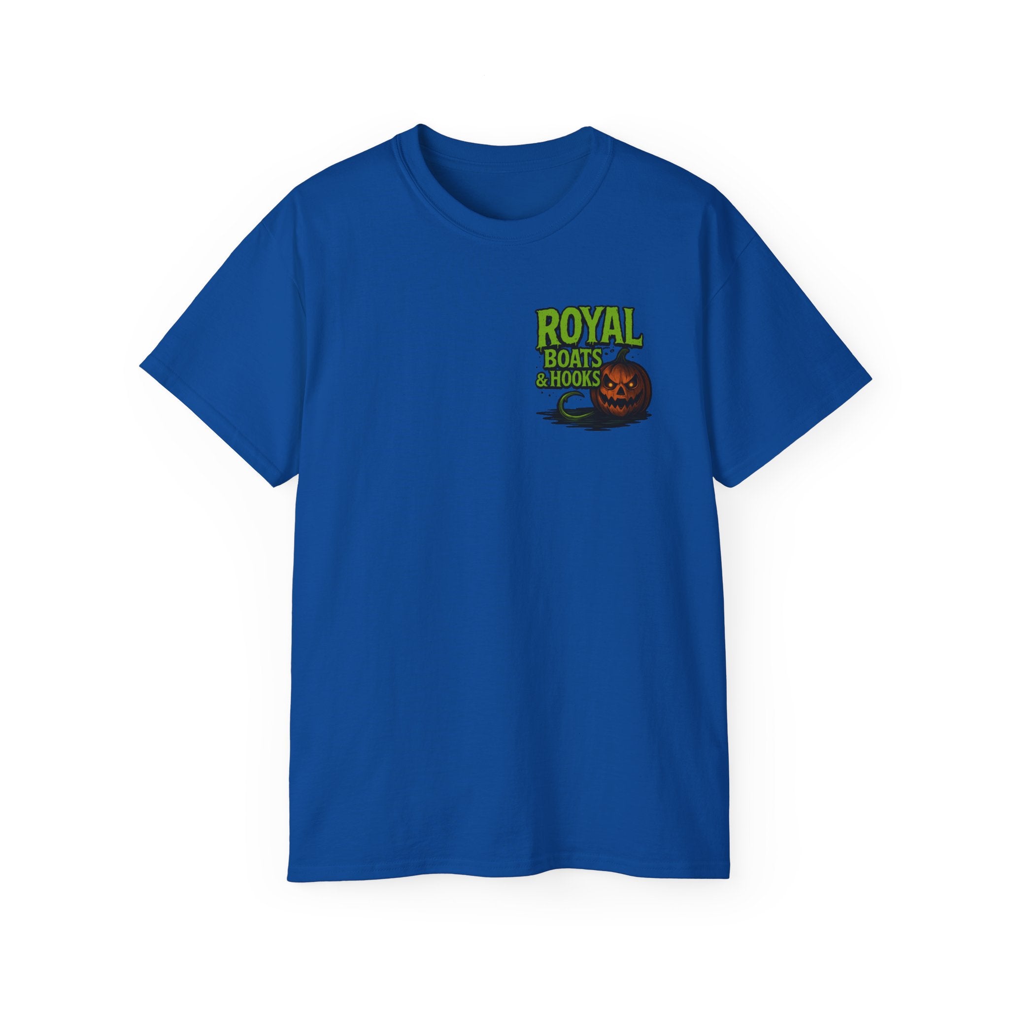 Halloween Special T-Shirt Featuring BOATS and HOOKS Gift for Anglers, Summer Apparel, Outdoor Activity Shirt, Casual Fishing Wear