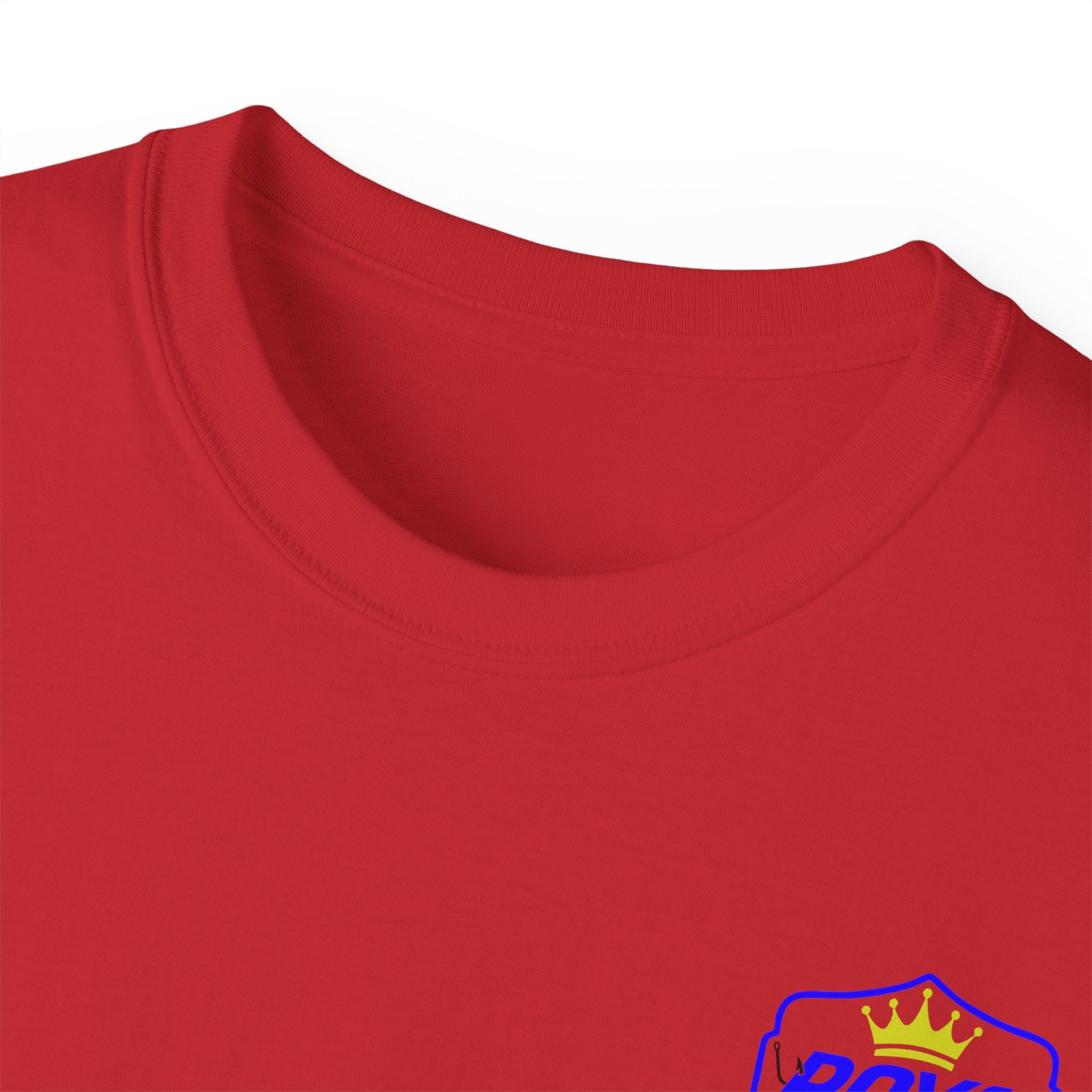 Blue Lettering Tee BOATS and HOOKS Gift for Anglers, Summer Apparel, Outdoor Activity Shirt, Casual Fishing Wear