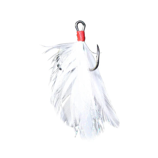 Twisted Treble Hooks Feathered