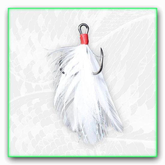 Twisted Treble Hooks Feathered