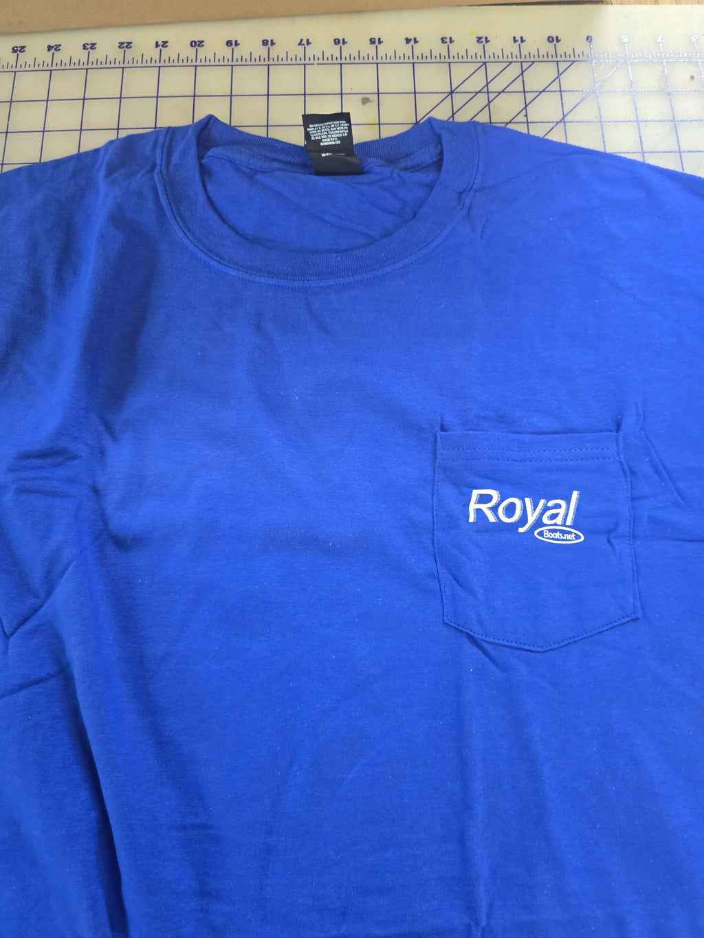 Royal Boats with pocket Tee Shirts IN STOCK