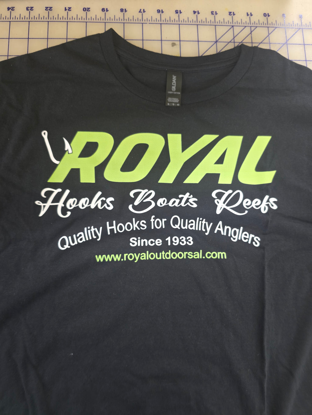 Royal Hooks and Boats Tee Shirts