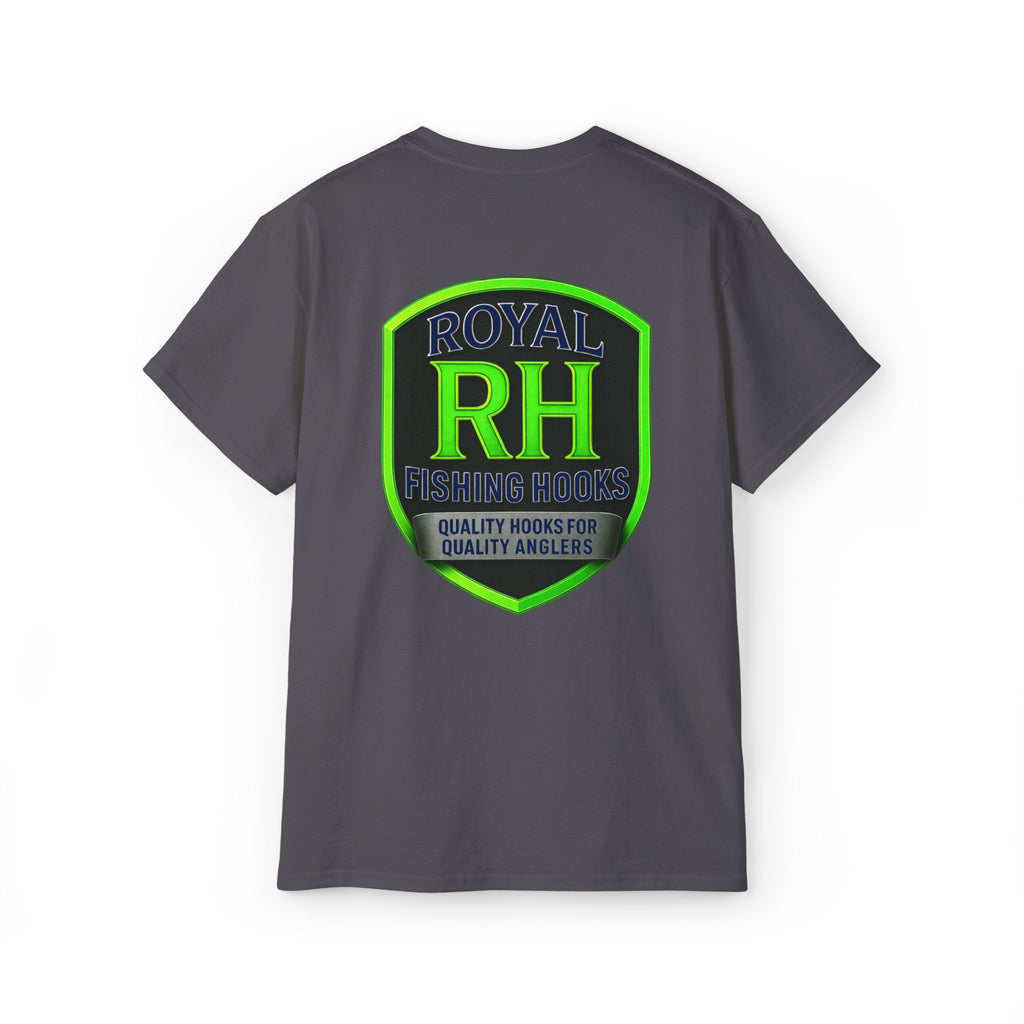 Green Shield T-Shirt Featuring BOATS and HOOKS Gift for Anglers, Summer Apparel, Outdoor Activity Shirt, Casual Fishing Wear