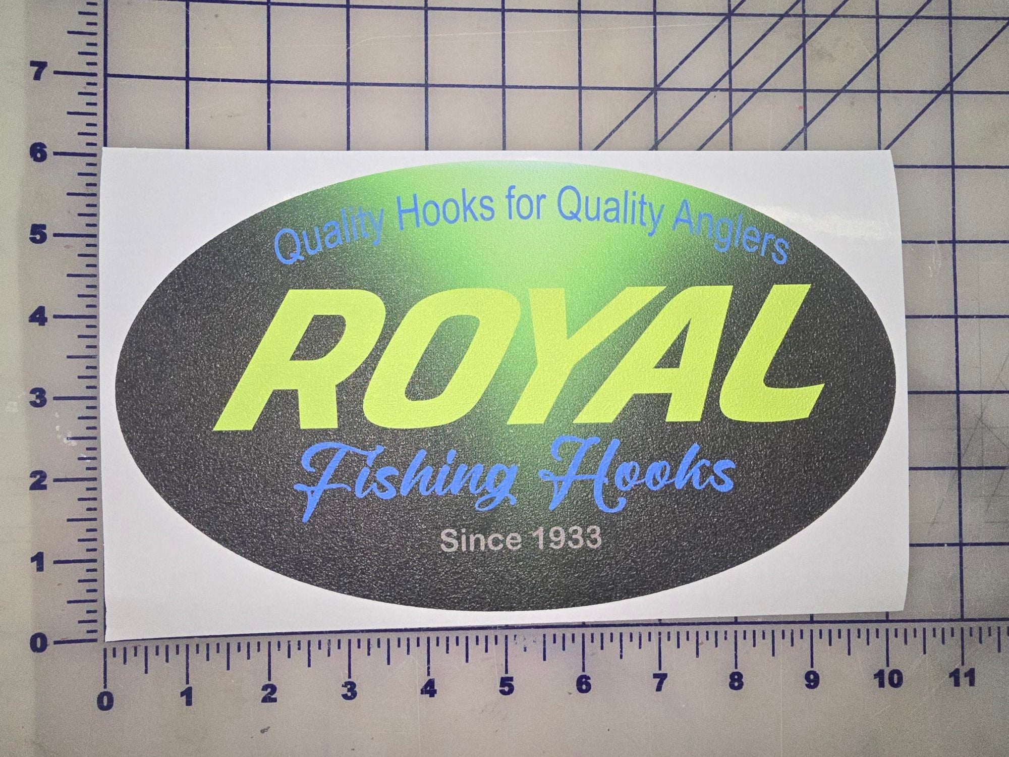 CARPET / DECK DECAL Royal Hooks OVAL