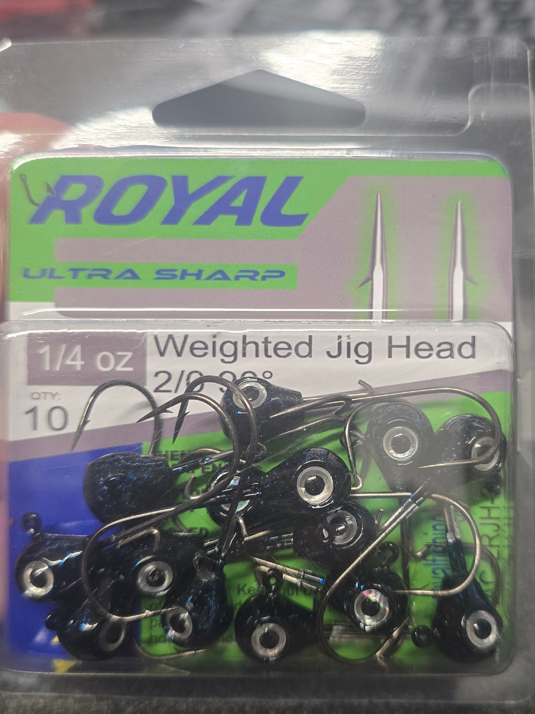 ROYAL Large Round Jig Heads (Midnight Storm Color)