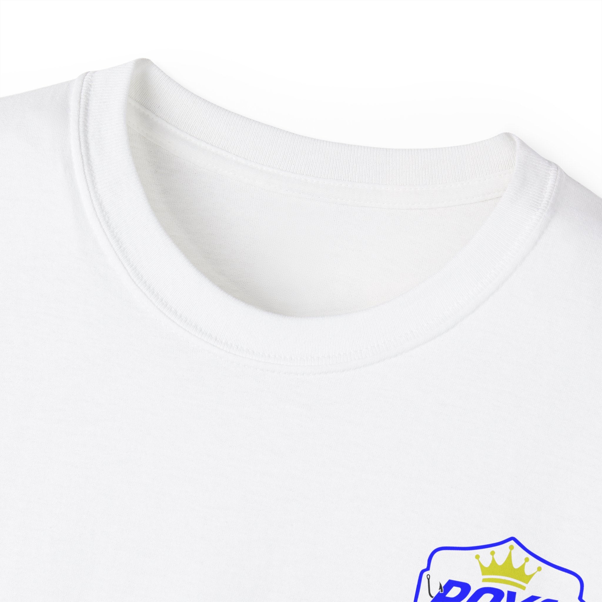 Blue Lettering Tee BOATS and HOOKS Gift for Anglers, Summer Apparel, Outdoor Activity Shirt, Casual Fishing Wear
