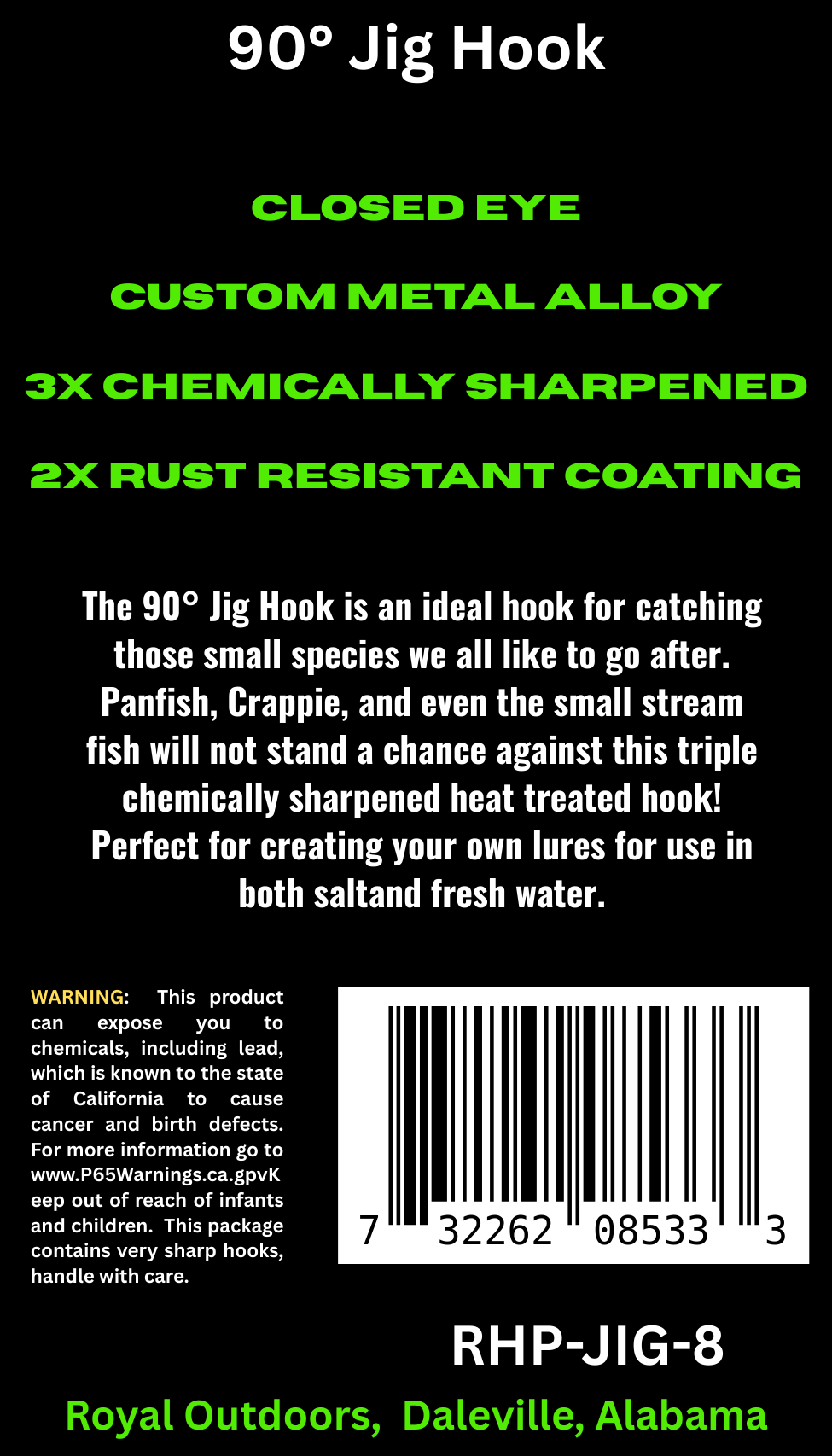 ROYAL 90 Degree Jig Hooks