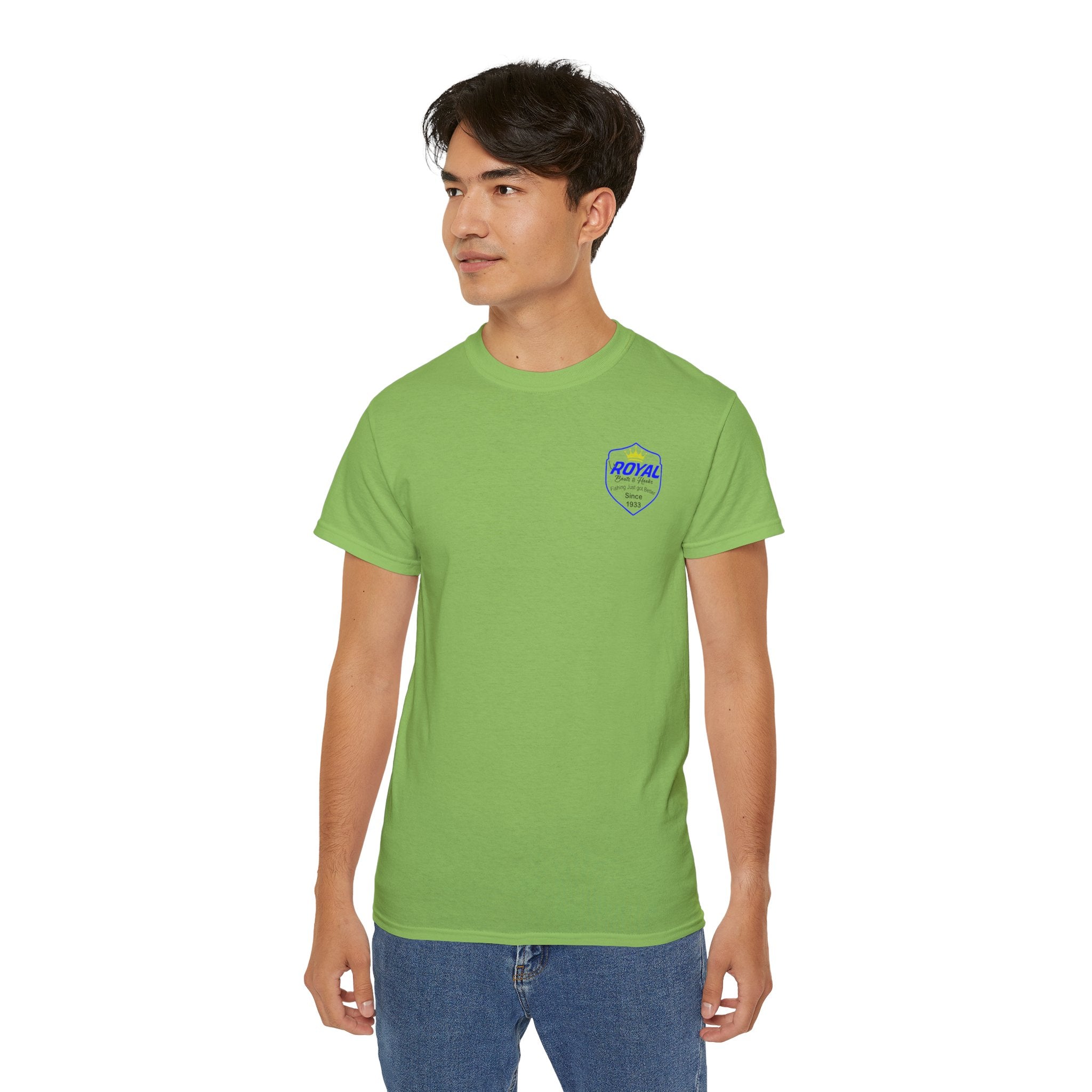 T-Shirt Featuring BOATS and HOOKS Gift for Anglers, Summer Apparel, Outdoor Activity Shirt, Casual Fishing Wear