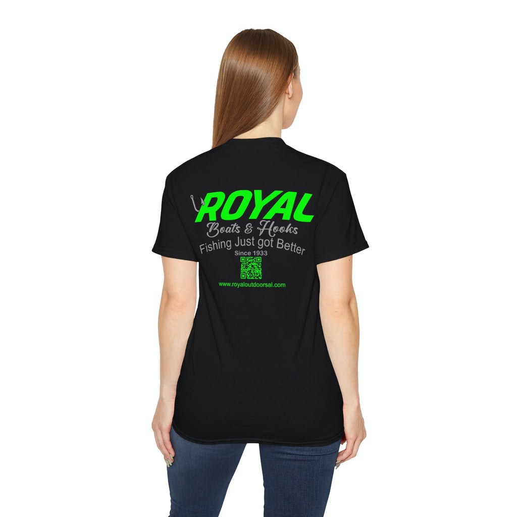 T-Shirt Featuring BOATS and HOOKS Gift for Anglers, Summer Apparel, Outdoor Activity Shirt, Casual Fishing Wear