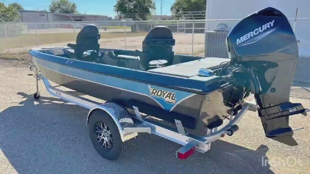 DEPOSIT on Royal 169SS Stick Steering Fiberglass Fishing Boat Black and Blue