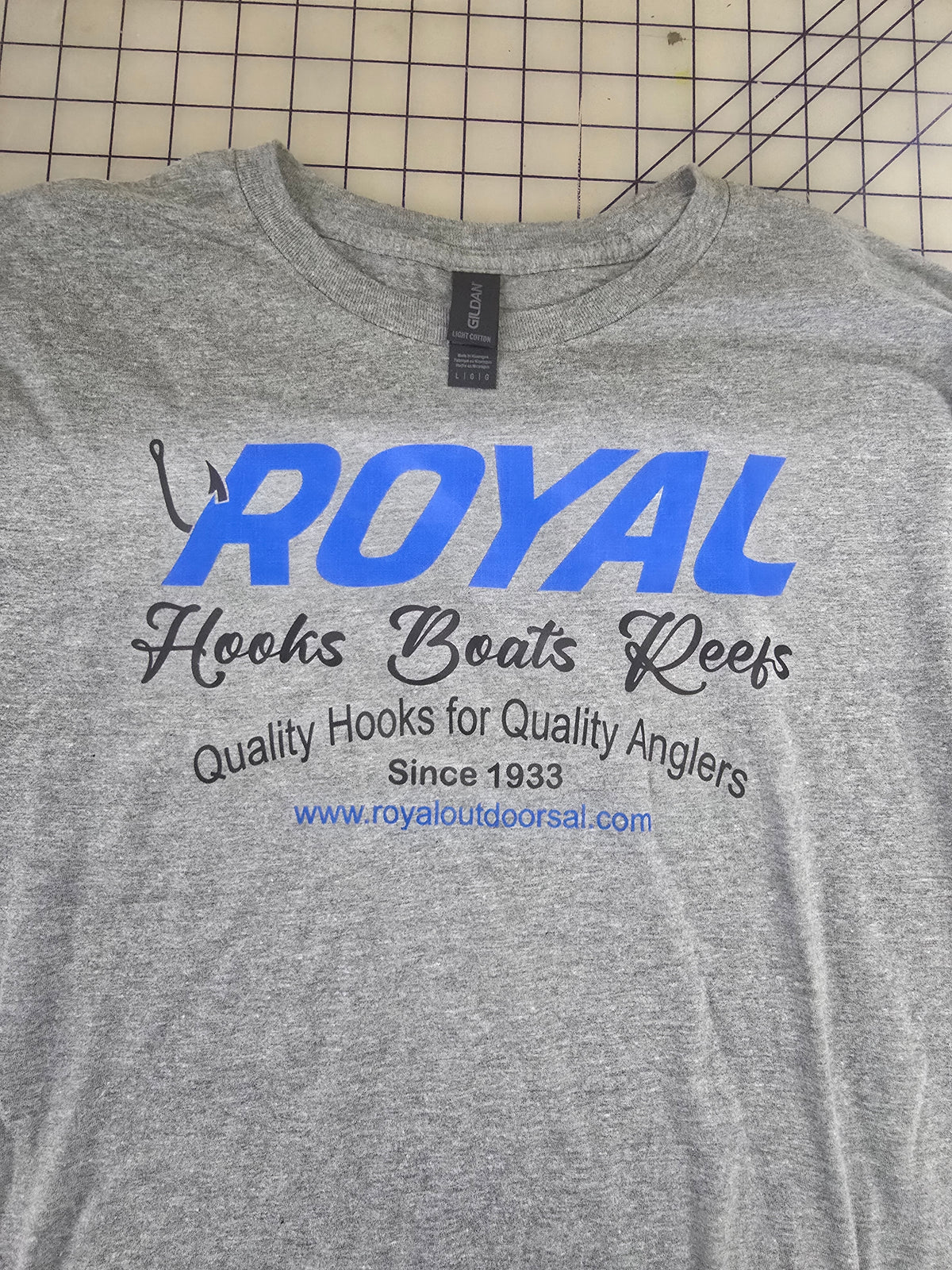 Royal Hooks and Boats Tee Shirts
